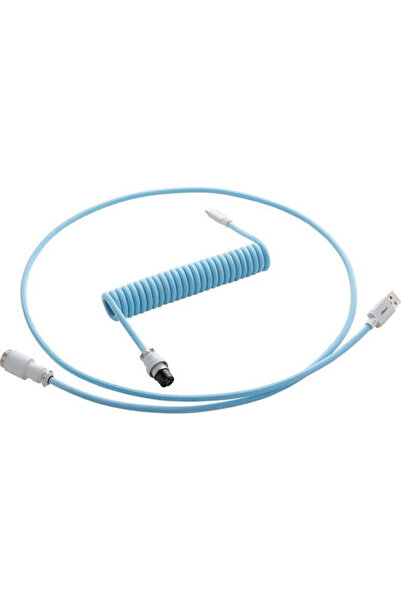 CableMod Cablu USB 2.0 spiralat profesional USB-C tată - USB-A albastru 1.5m