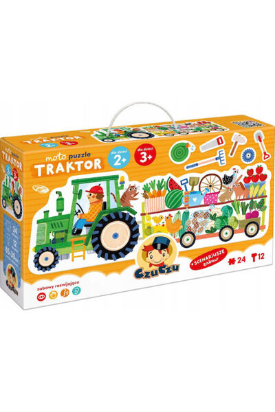 Czuczu Puzzle tractor pentru copii, 2+ ani, 24 piese