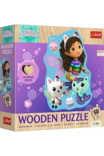 Trefl Puzzle din lemn pentru copii, 5+ ani, 50 piese