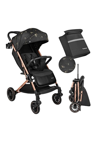 Tulano Carucior sport copii Lagos 35 Black Gold cu pliere compacta tip trolle...