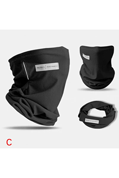 choice2 black Outdoor UV Protection Ice Silk Mask Sunscreen Face Cover Neck W...