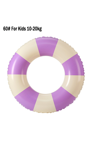 Choice13 purple 60 Inflatable Vintage Striped Pool Float Swimming Ring for Ad...
