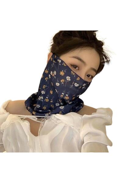 Choice1 style4 Floral Print UV Protection Neck Gaiter with Ear Loops, Lightwe...