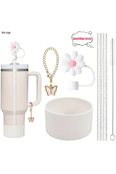 Choice1 White 6pcs Reusable Accessories Set for Stanley 40oz/30oz Tumblers - ...