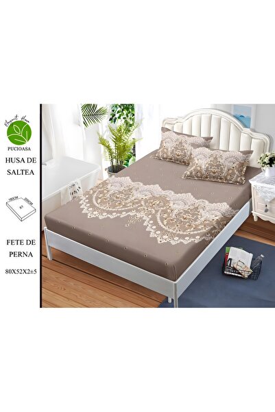 naniland.ro Husă de Pat Finet 2 Persoane 3 Piese cu Elastic 180x200 cm, Model...