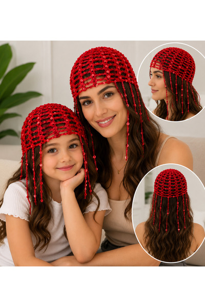 GABA El Örgüsü Anne Kız Kombin Bandana