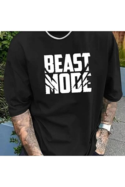 17 seramik تي شيرت رجالي بتصميم Beast Mode، بأسلوب كاجوال وعتيق، قصة فضفاضة، ...
