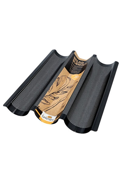 Birkmann Tava de copt, Birkmann, Pentru 3 baghete Bread Buddies, Otel carbon,...