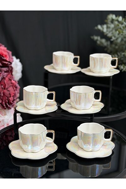 Ulus Home Acar Tilda 6-Person Porcelain Coffee Cup Set