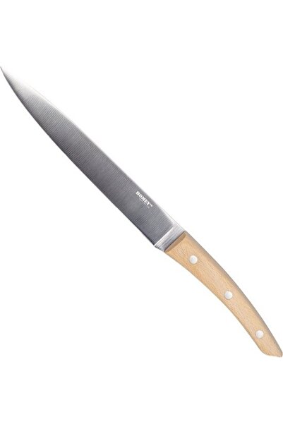 Homey's Cutit de carne Boktra, Homey's, Inox, Maner lemn de fag, 20 cm, Argin...