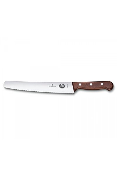 Victorinox Cutit paine/tort, Victorinox, Lemn, 22 cm, Maro