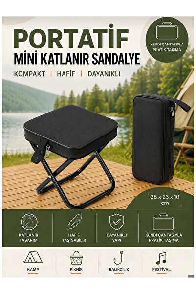 comse Katlanır Mini Kamp Sandalyesi Hafif El Çantası Boyutunda Portatif Taşın...