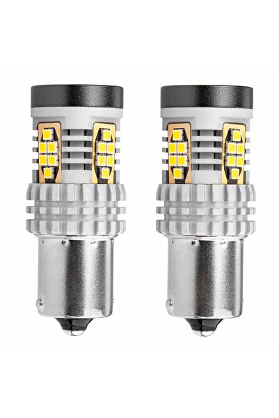 AMIO Becuri LED CANBUS 1156 BA15S P21W R10W R5W Alb Xenon 6000K 24 SMD 12V 24...