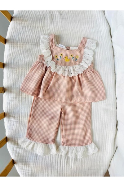 NUNU BABY Brooke Ördek Nakışlı Fistolu Takım