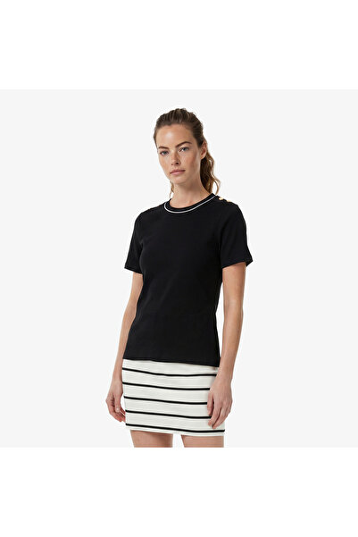 Nautica Kadın Siyah Slim Fit T-Shirt
