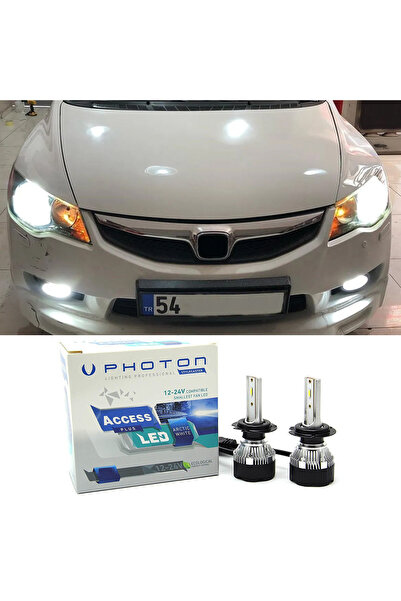 Photon Honda Civic FD6 Led Xenon Uzun Far Ampulü HB3 Access Yeni Seri Beyaz 2...