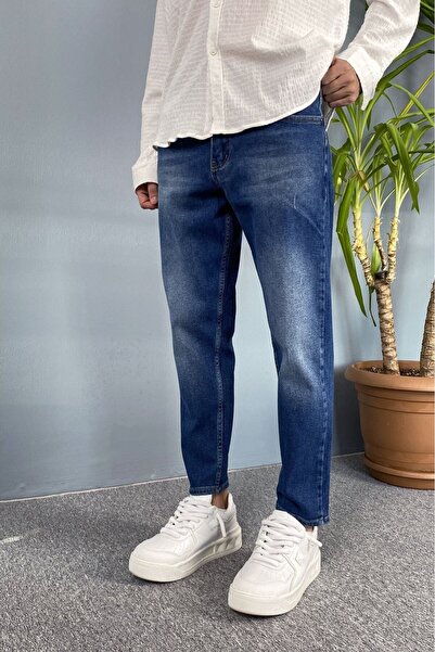 Alışveriş Sokağı Blue Denim - Jeans with Ripped Detail