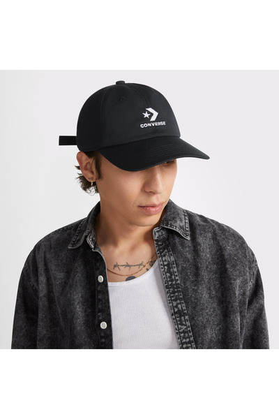 Converse Logo Lock-Up Unisex Siyah Şapka
