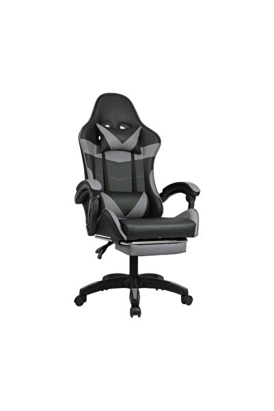 EMPORIO COLLECTION Καρέκλα γραφείου gaming από δερματίνη με ανάκλιση και υποπ...