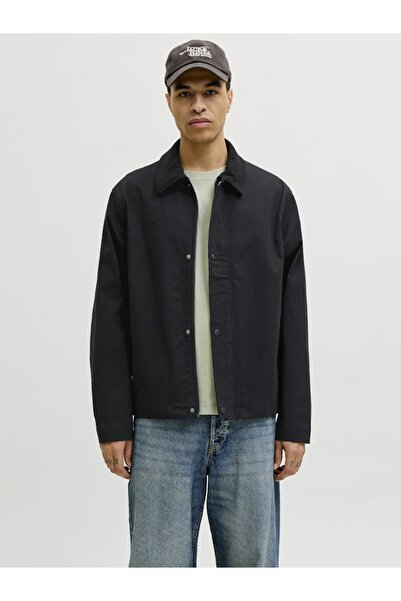 Jack & Jones Men's Black Jjegraham Worker Jacket Sn Jacket