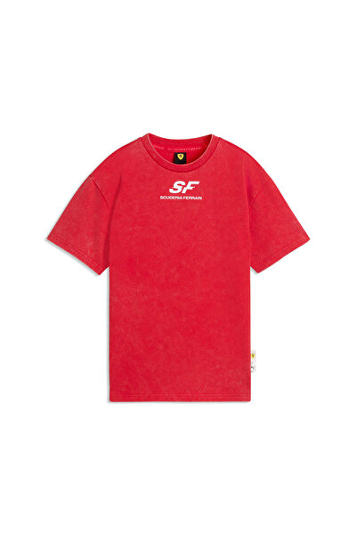Puma SCUDERIA FERRARI Genç Araba Grafikli Tişört