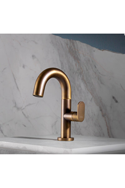 ARMANDO VICARIO Slim Antique Brass Μπαταρία Νιπτήρος με Βαλβίδα clic-clac