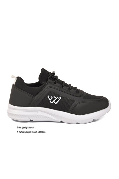 WALKWAY Pantofi sport pentru băieți, alb-negru, cu potrivire largă, 1327 Grape F