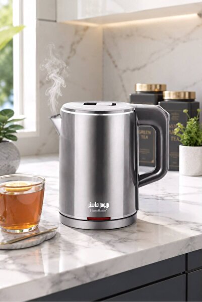 Generic Electric Kettle Stainless Steel Gray 0.8 Liter Capacity the Premium C...