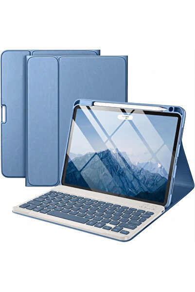 m.tk moveteck İpad Air 11 6.7.8. Nesil Air 4/5 10.9 inç Uyumlu Klavyeli Table...