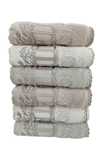 Pupilla Combed Cotton Embroidered Hand-Face Towel 50*90cm Karat Pencere Pack ...