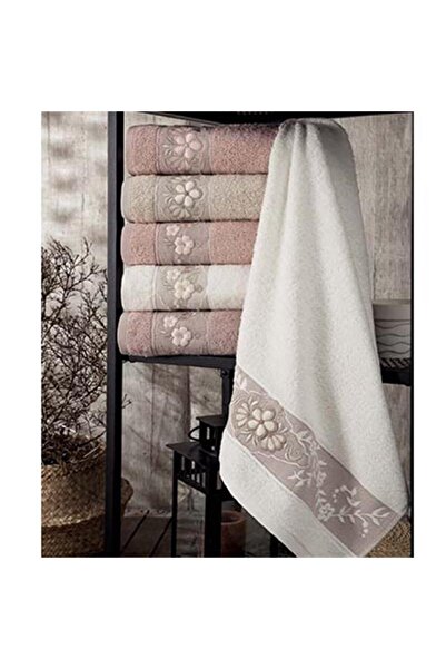 Pupilla Cotton Nakışlı 6'Lı Paket El-Yüz Havlu Seti 50*90 Selena
