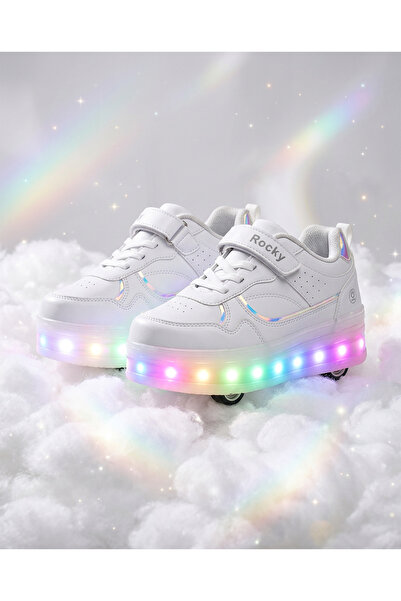 BURUNİ Kız- Erkek Çocuk Patenli Ayakkabı | LED Işıklı Tekerlekli Spor Sneaker