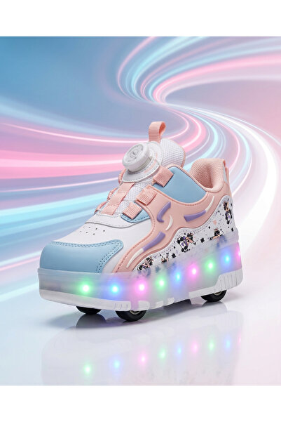 BURUNİ Kız- Erkek Çocuk Patenli Ayakkabı | LED Işıklı Tekerlekli Spor Sneaker
