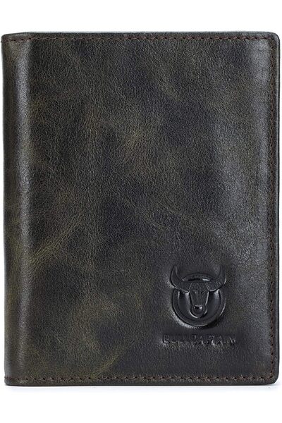 BULLCAPTAIN Large Capacity Genuine Leather Bifold Wallet/ Holder for Men with...