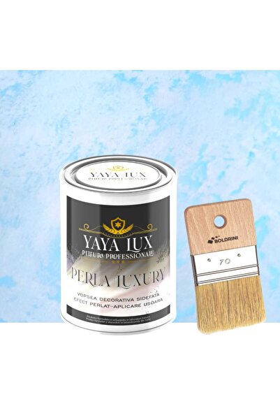 YaYa Color Перла Луксозна Декоративна Боя Светлосиня 2 литра с перлени люспи ...