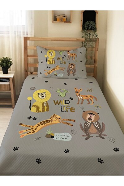 milbaygrup طقم بيكيه مفرد مطبوع عليه نمط حيواني للأطفال والرضع مقاس 160 × 220...