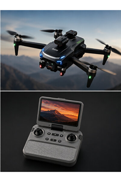 Unico Kameralı Katlanabilir Drone, Wifi Fpv, Katlanabilir Ekranlı Uzaktan Kumanda, Taşıma Çantası, Brushless Motor