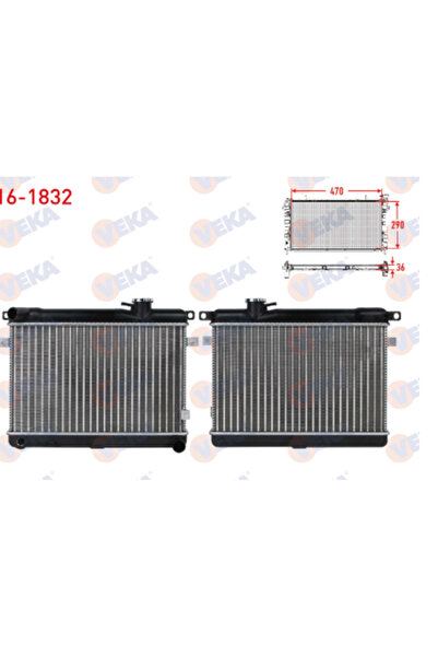 ERBERKLER SU RADYATORU MEKANIK KAPAKLI 3 SIRALI SUPER FIAT 131 1.3 M-T 1979-1993