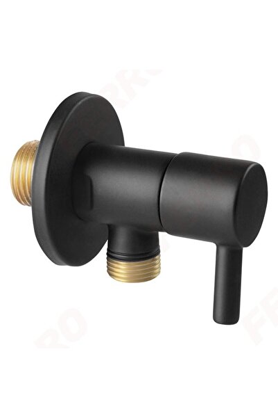 FERRO Rotondo Z296-BL Γωνιακός διακόπτης ροής 1/2x1/2" Μαύρος