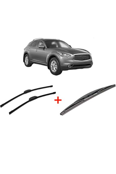 Bosch Σετ 3 υαλοκαθαριστήρων INFINITI QX70 από το 2013, για παρμπρίζ και πίσω...