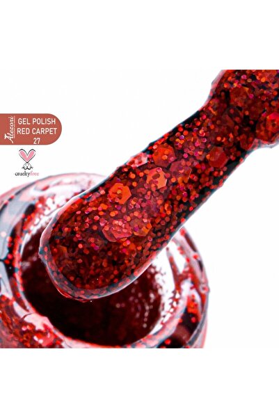 ALEZORI Ημιμόνιμο βερνίκι Red Carpet 27 (No 603 Glitter) 15ml