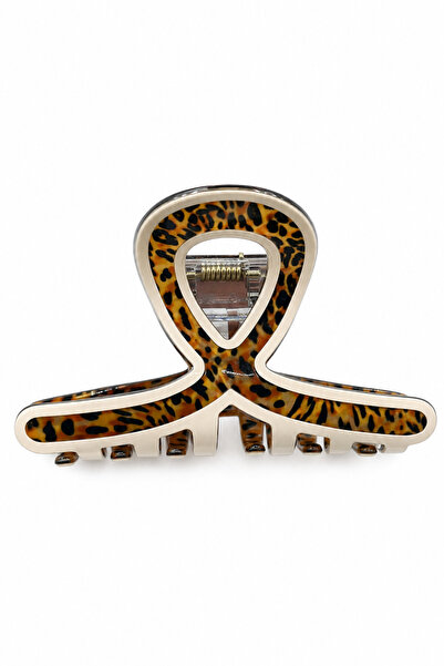 Jack Ferrero Agrafă de păr supradimensionată cu imprimeu leopard, accesoriu d...