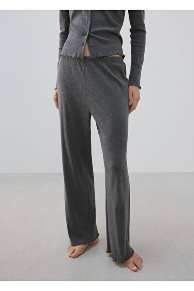 MANGO Woman Ajur örgü pamuklu pijama pantolon