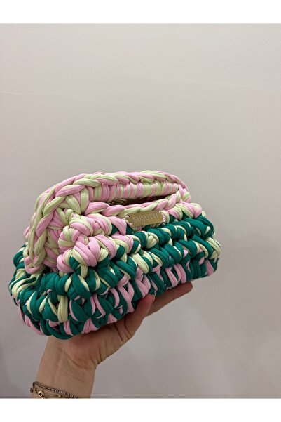 Şuşutti Burslu El Çantası (Yeşil&Pembe)