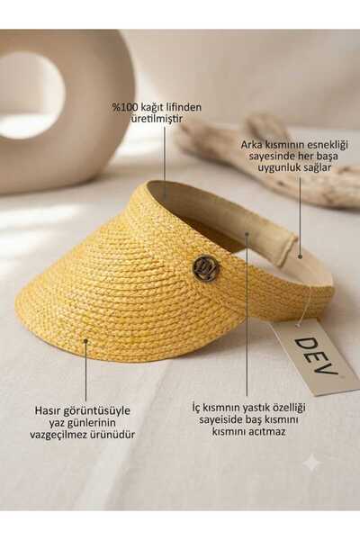 Dev Straw Textured Women's Visor Hat