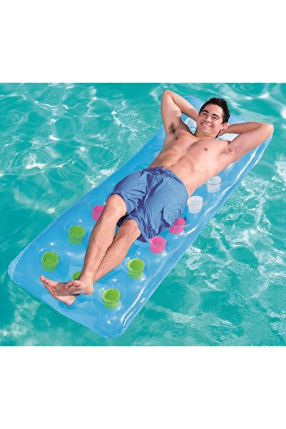 BESTWAY Windowed Sea Bed with Cup Holder - Inflatable Bed with Window - Pool ...