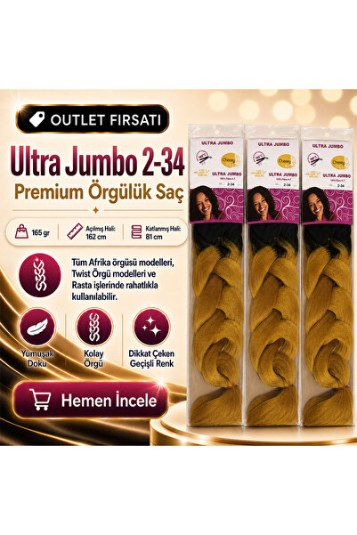 KONAK PERUK Pachet de 3 - Păr sintetic Ombre pentru împletituri africane și d...
