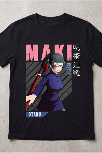 Silkensoul Jujutsu Kaisen Maki Zenin Anime Printed Standard Cut Unisex Tshirt