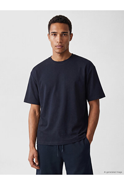 LC Waikiki Nevavm Farkıyla Oval Collar Soft Touch Men's T-Shirt