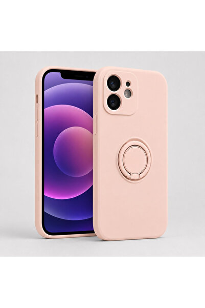 ZetGSM Husă pentru iPhone 12 din silicon, cu inel de prindere și protecție pe...